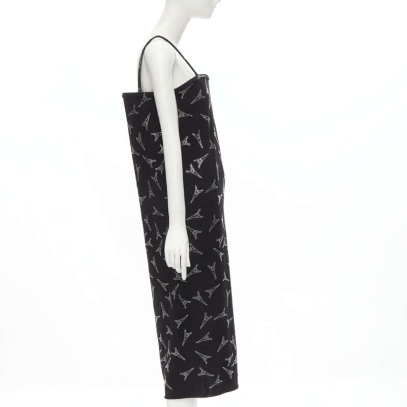 Balenciaga Eiffel Boned Dress Black Viscose Never worn, with tag - Model View