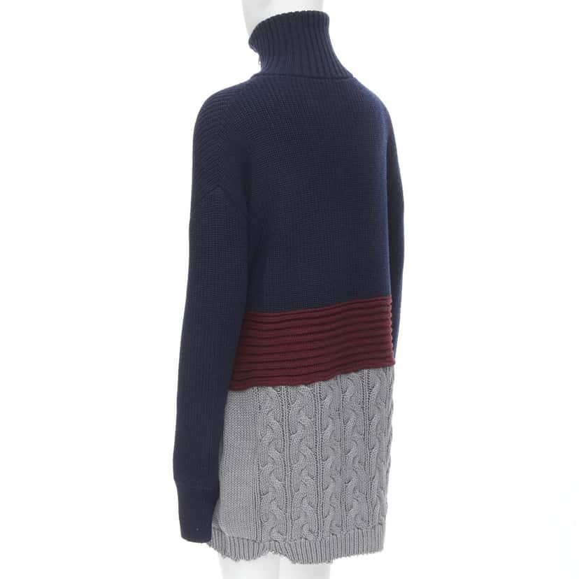Balenciaga Cable Knit Sweater Navy Wool Never worn, with tag - Box View