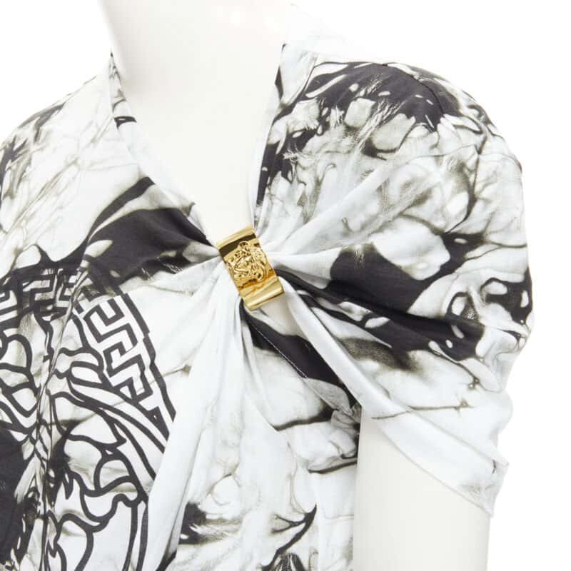 Versace Medusa Tie Dye Tee White Cotton Never worn, with tag - Inside View