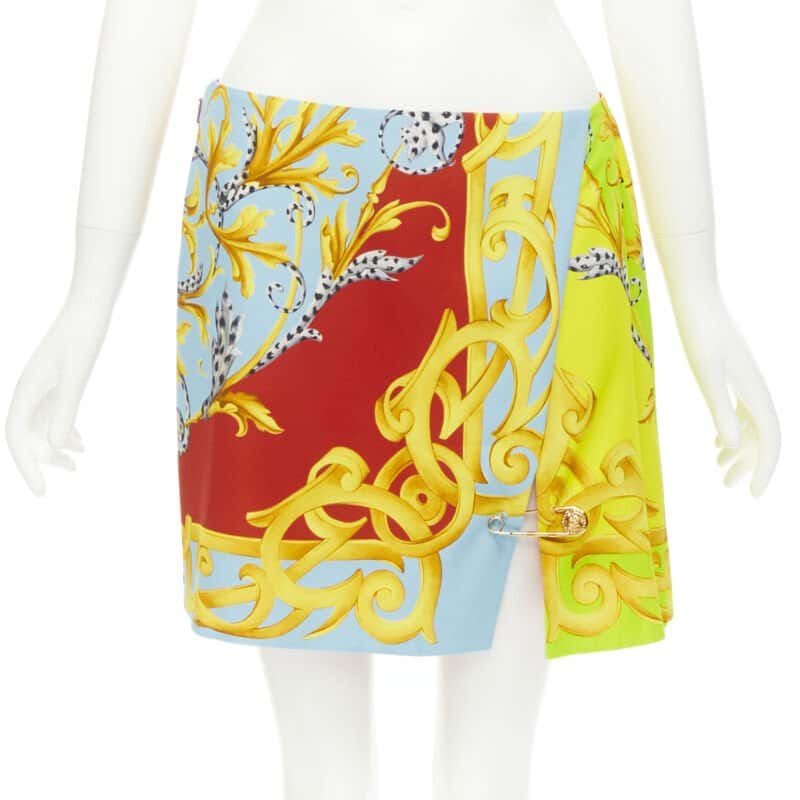 Versace Baroque Pin Skirt MultiColor Viscose Never worn, with tag - Front View
