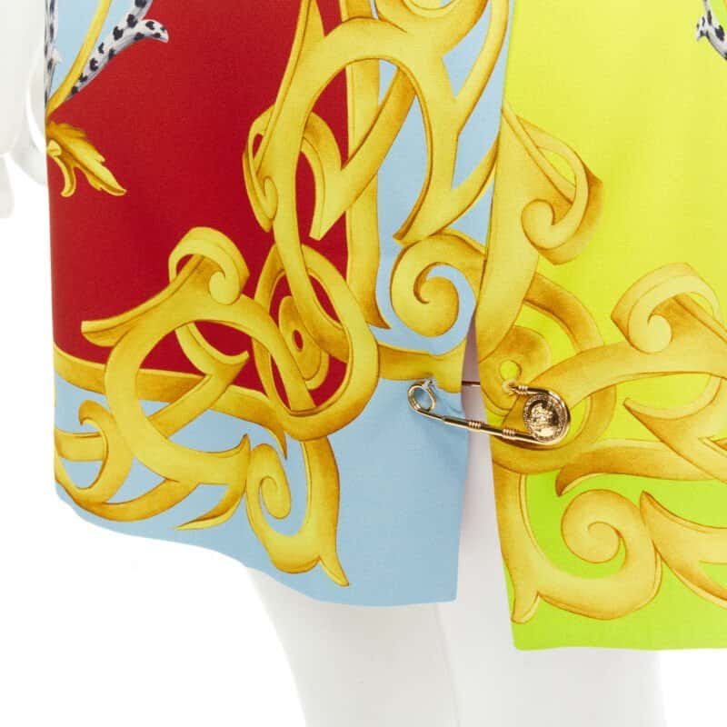 Versace Baroque Pin Skirt MultiColor Viscose Never worn, with tag - Back View