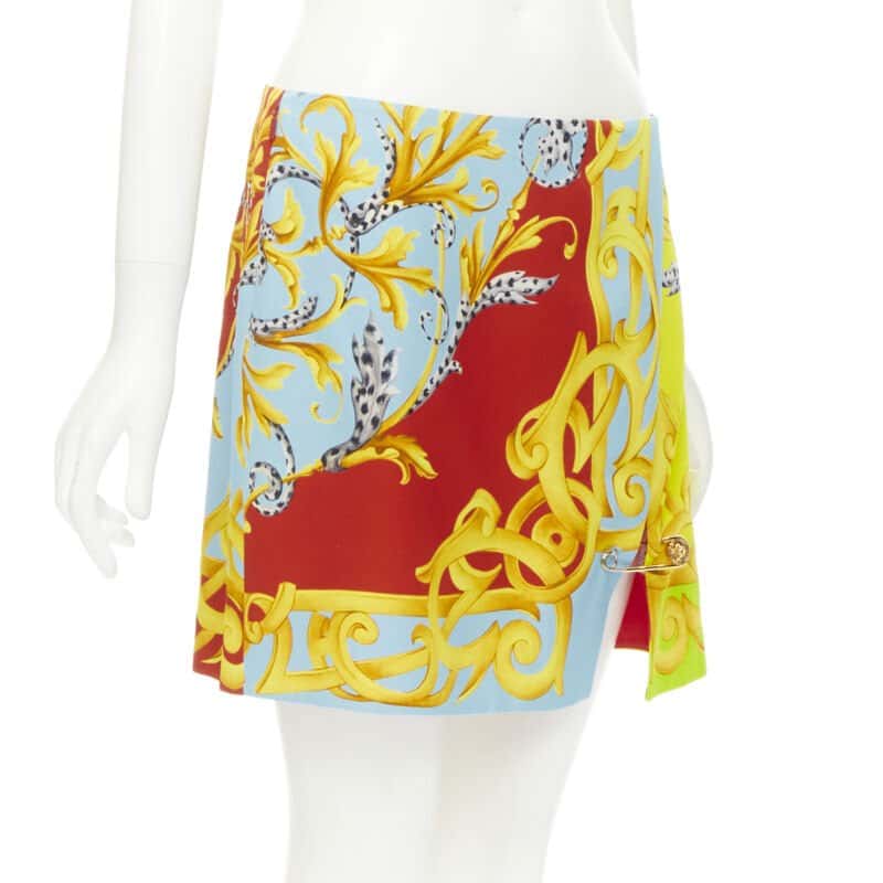 Versace Baroque Pin Skirt MultiColor Viscose Never worn, with tag - Inside View