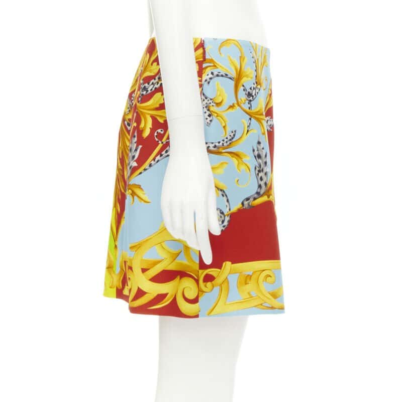 Versace Baroque Pin Skirt MultiColor Viscose Never worn, with tag - Model View