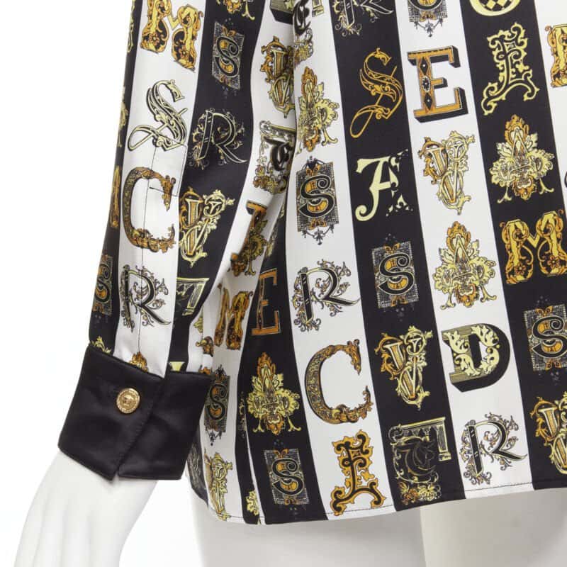 Versace Barocco Medusa Shirt Gold Silk Never worn, with tag - Back View