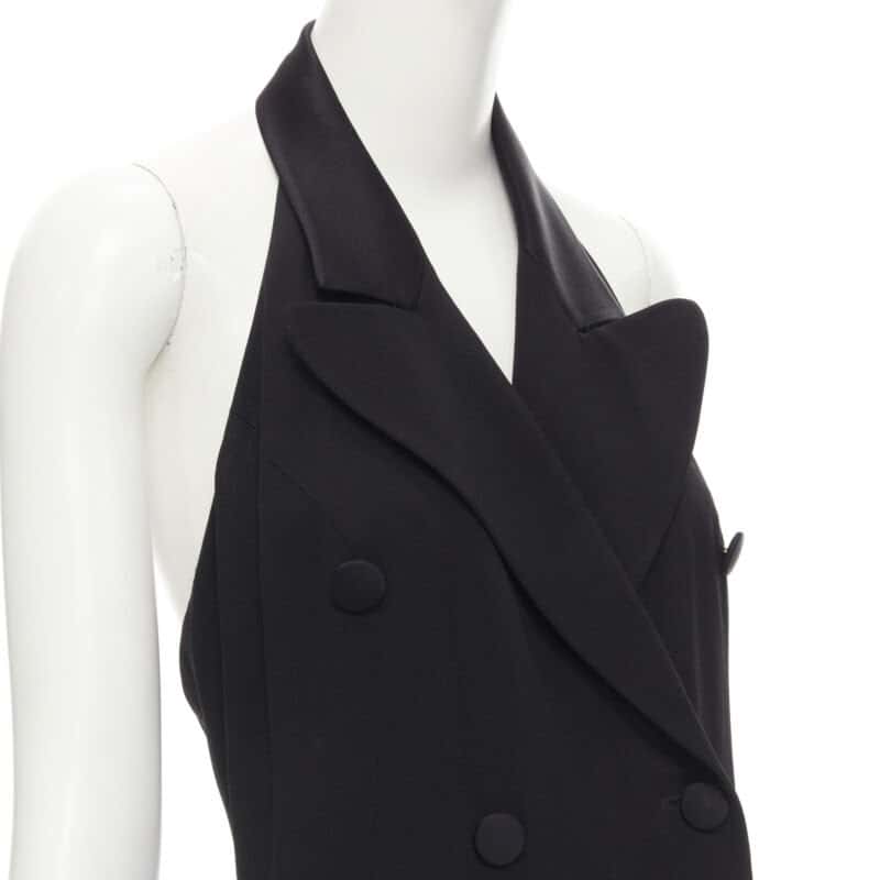 Moschino Halter Slit Jumpsuit Black Polyester Never worn - Back View