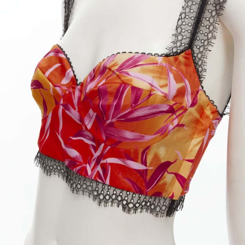 Versace Tropical Bralette Pink Polyester Never worn, with tag - Back View