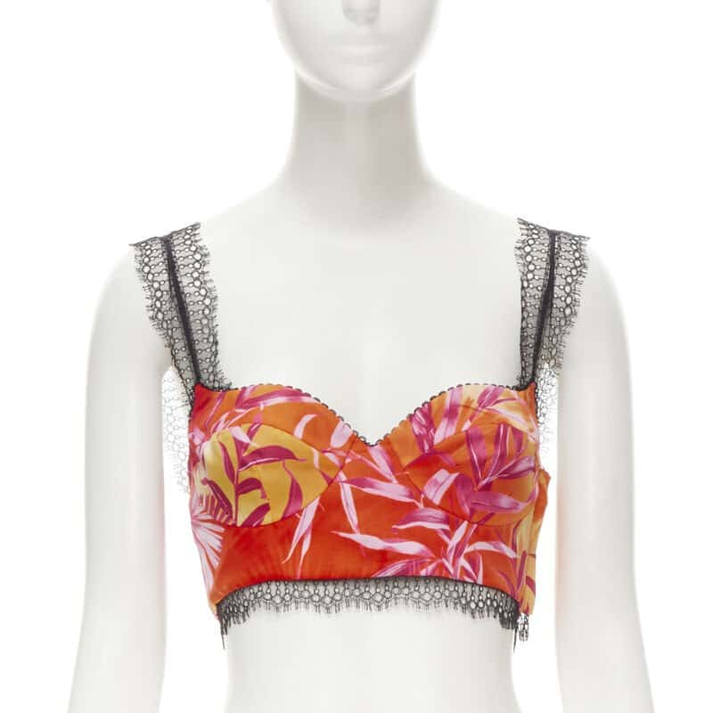 Versace Tropical Bralette Pink Polyester Never worn, with tag - Inside View
