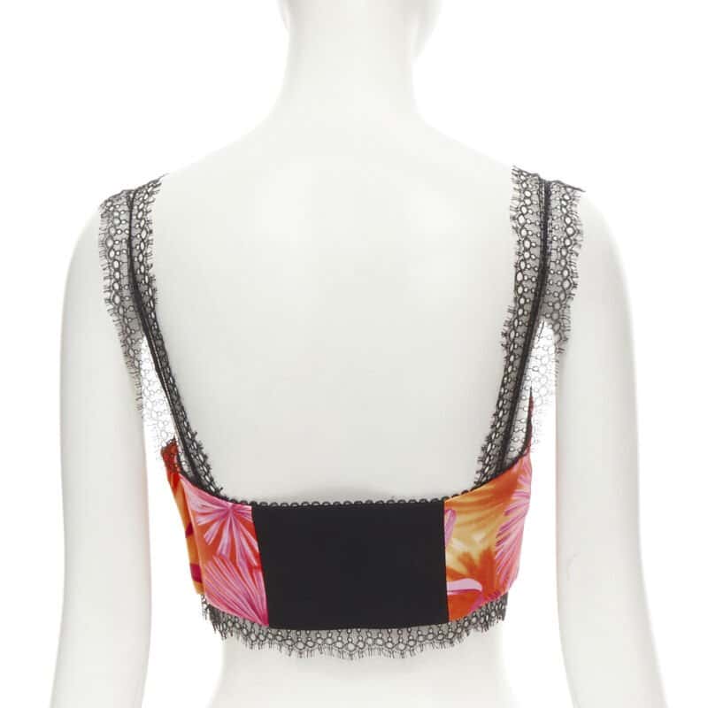 Versace Tropical Bralette Pink Polyester Never worn, with tag - Box View