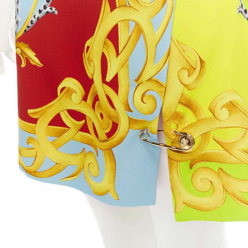 Versace Barocco Pin Skirt MultiColor Viscose Never worn, with tag - Back View
