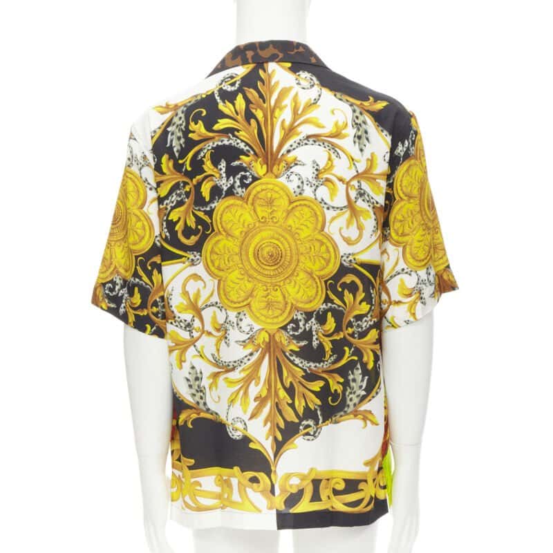Versace Floral Baroque Shirt MultiColor Viscose Never worn, with tag - Back View