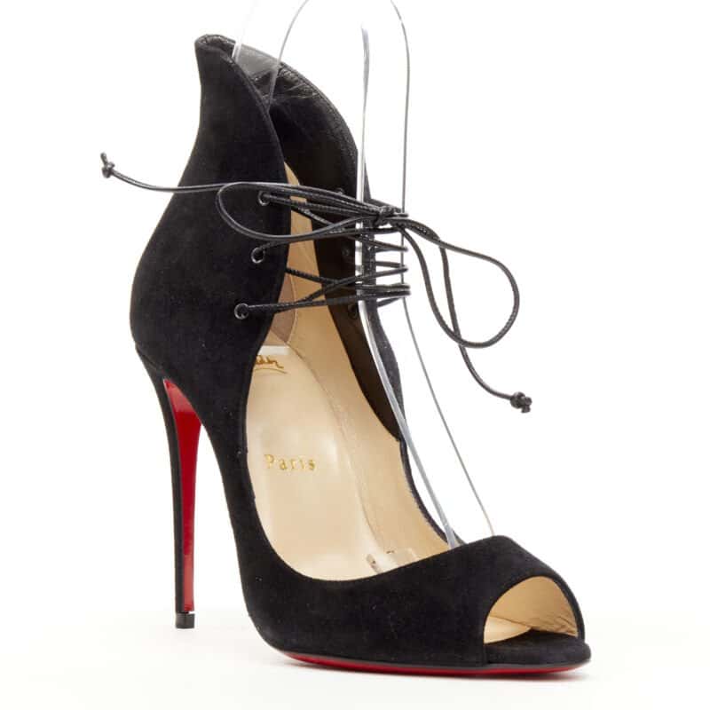 Christian Louboutin Laced Peep Heels