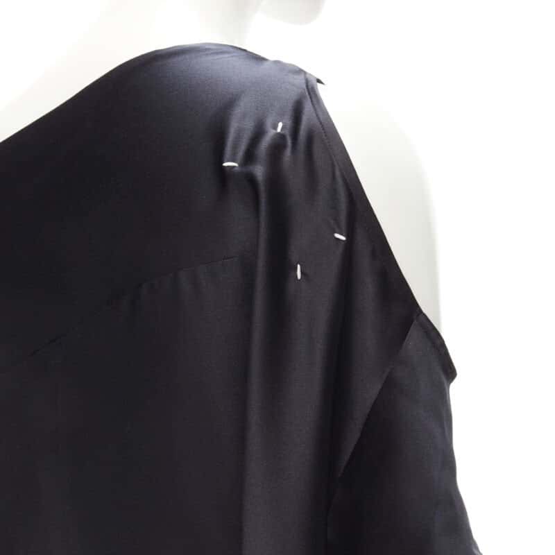 Maison Martin Margiela Sideways Off Top Black Silk Never worn - Back View