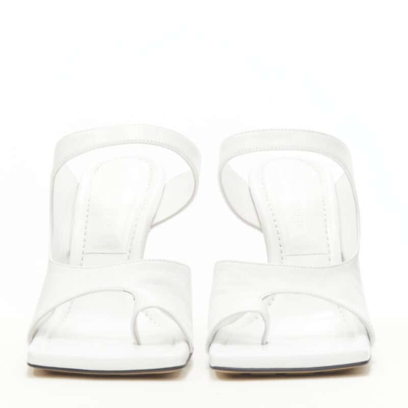 Bottega Veneta Crunch Toe Sandals White Leather Very good condition - Inside View
