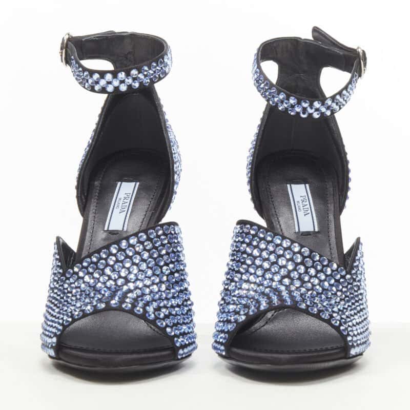 Prada Diamond Chunky Blue Suede Never worn - Inside View