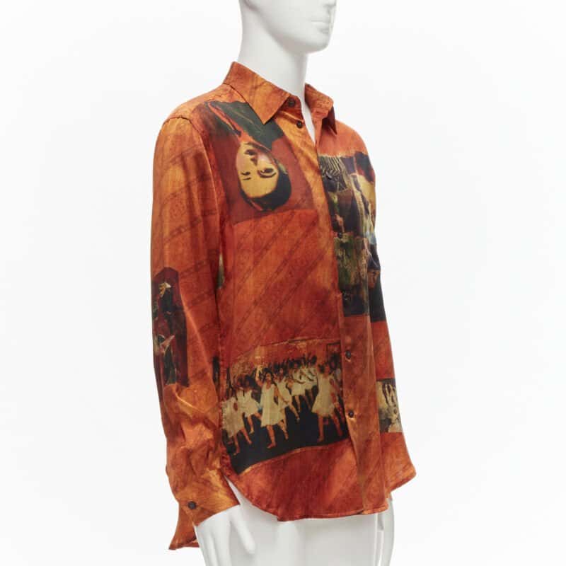 Yohji Yamamoto HZ B20 431 Orange Silk Very good condition - Inside View
