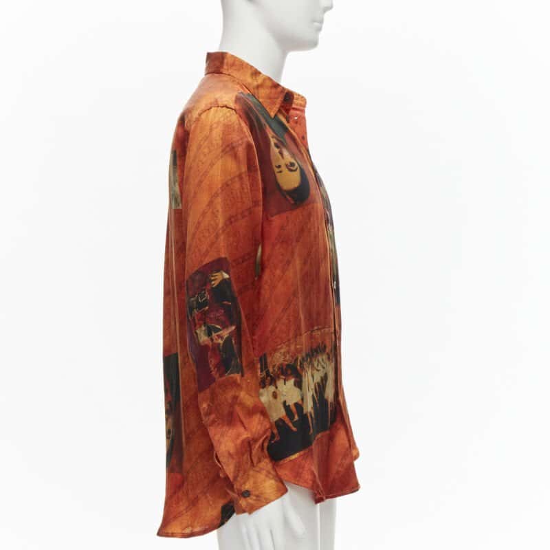 Yohji Yamamoto HZ B20 431 Orange Silk Very good condition - Model View