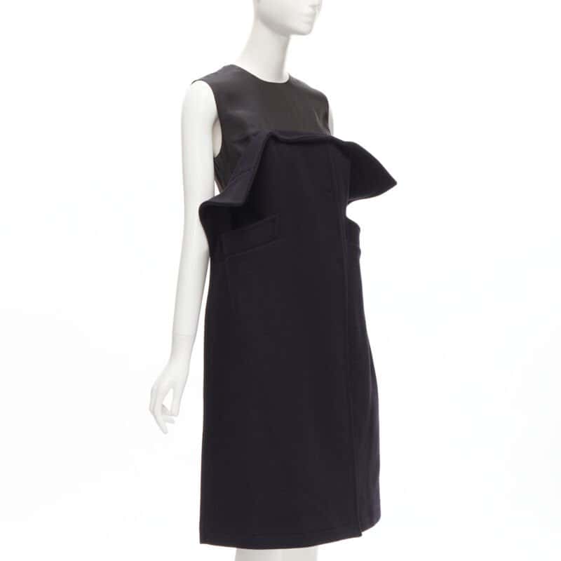Maison Martin Margiela 2D Wool Dress Navy Wool Never worn, with tag - Front View