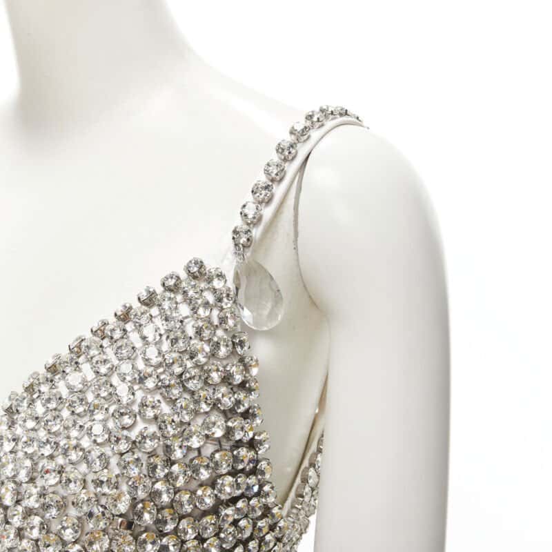 Burberry Crystal Flapper Dress White Viscose Never worn, with tag - Back View