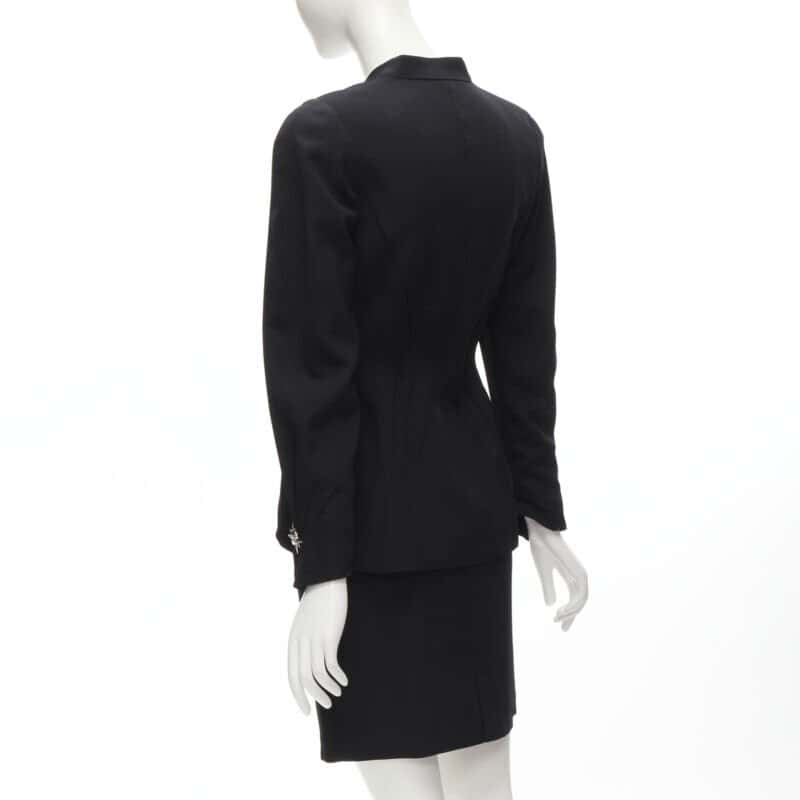 Thierry Mugler Star Button Blazer Black Wool Never worn - Box View