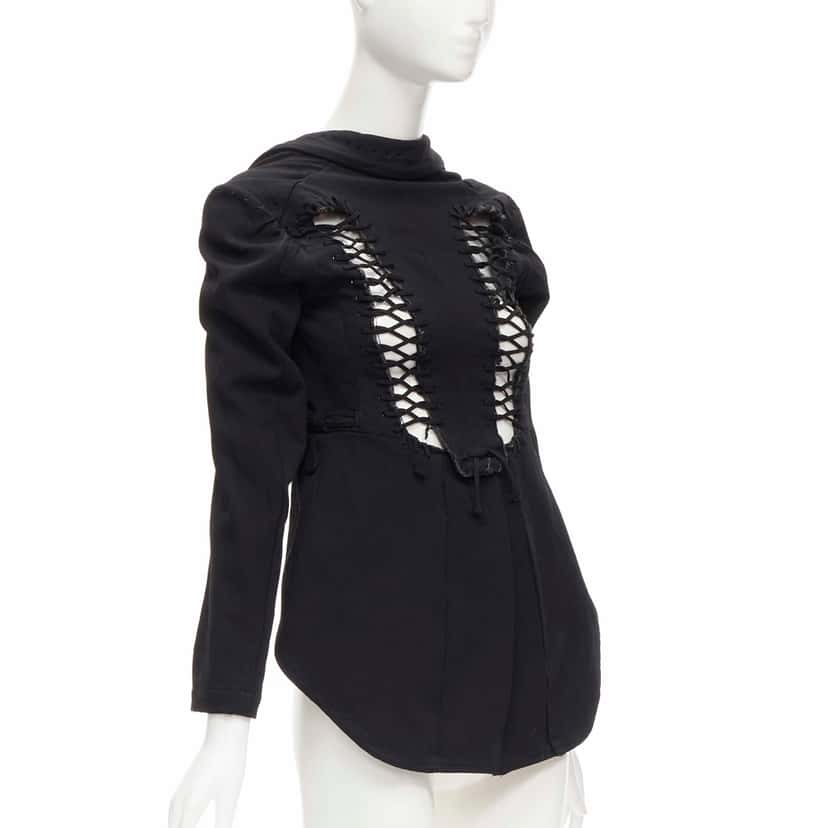 Comme Des Garcons Black Lace Jacket Black Polyester Very good condition - Inside View