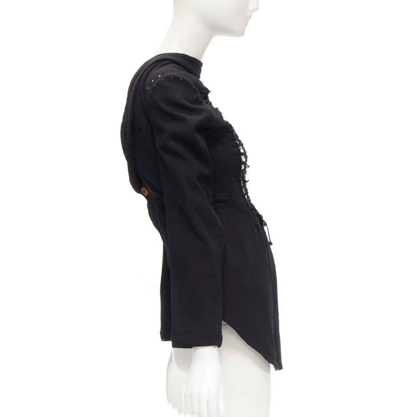 Comme Des Garcons Black Lace Jacket Black Polyester Very good condition - Model View