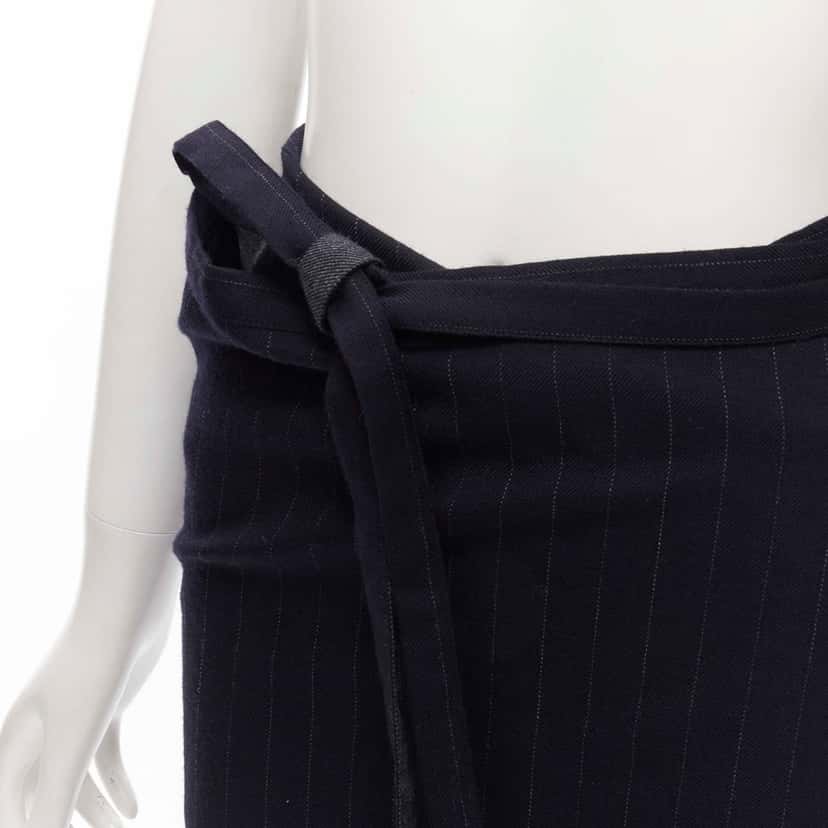 Comme Des Garcons Plaid Bow Kilt Skirt Black Wool Never worn - Back View