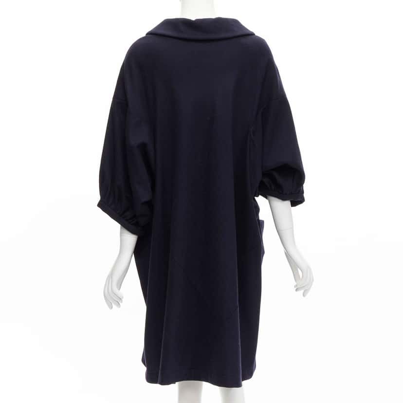 Comme Des Garcons Peterpan Collar Dress Navy Wool Never worn - Box View