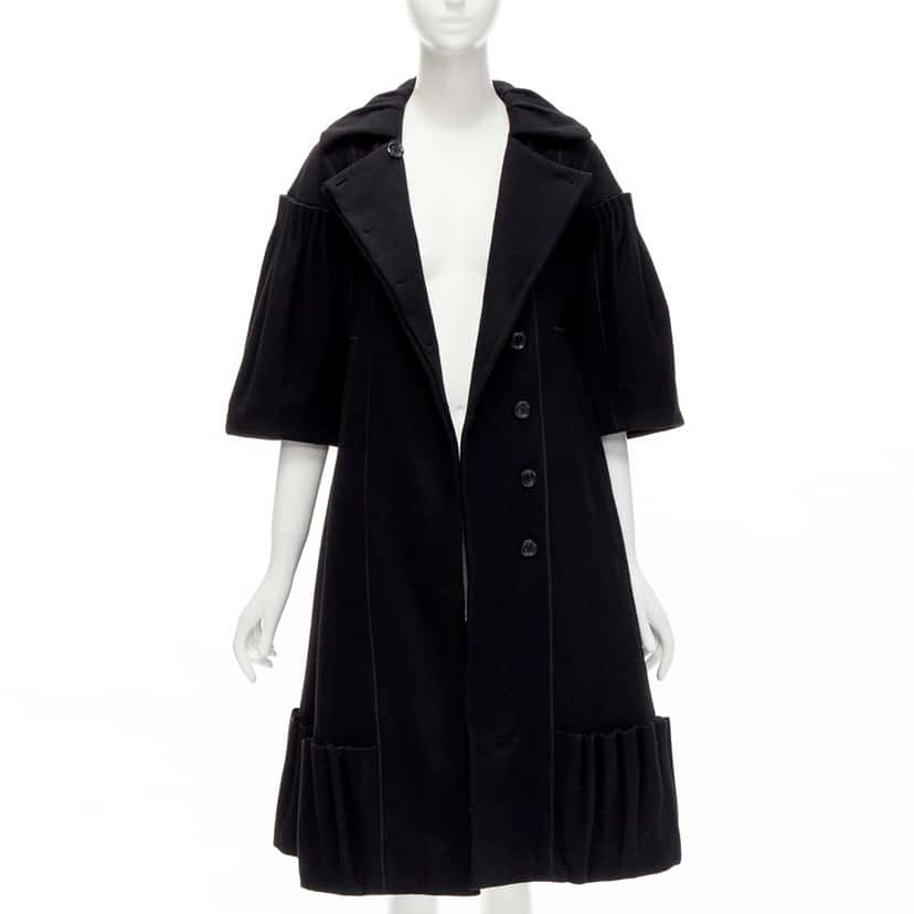 Louis Vuitton Black Victorian Coat Black Wool Very good condition - Inside View