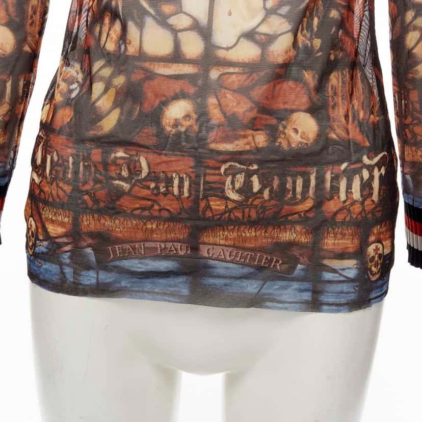 Jean Paul Gaultier Cathedral Ribbed Top MultiColor Never worn - Back View