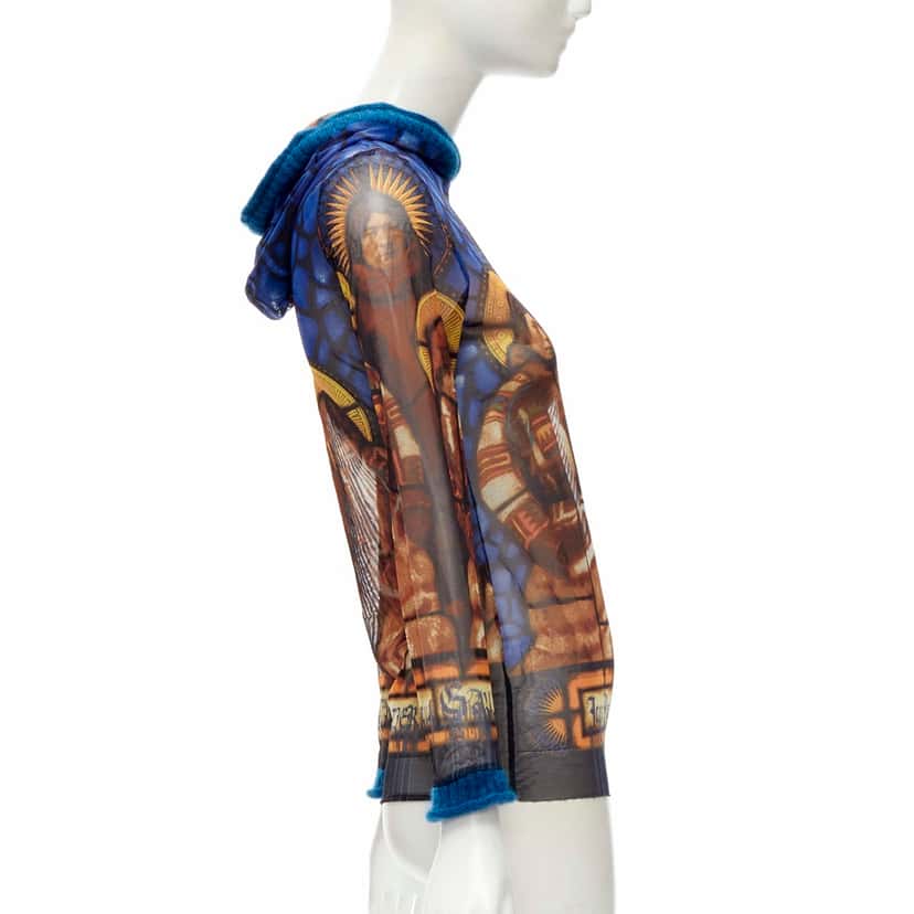 Jean Paul Gaultier Cathedral Hooded Top MultiColor Never worn - Model View