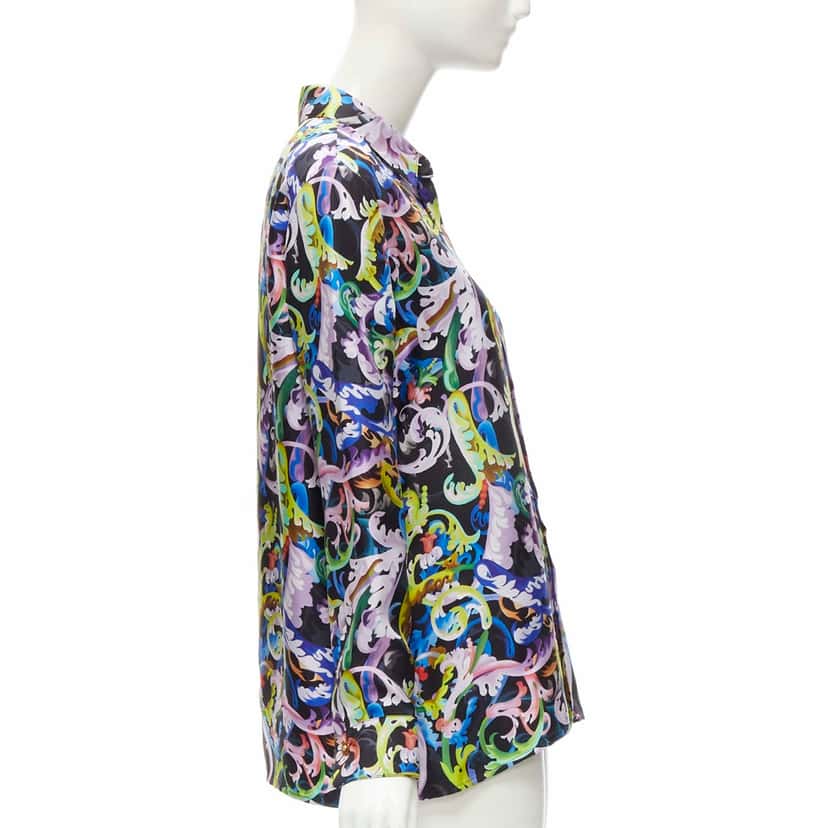 Versace Baroccoflage Shirt MultiColor Silk Never worn, with tag - Inside View