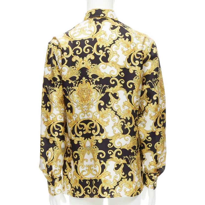 Versace Renaissance Silk Shirt MultiColor Silk Never worn, with tag - Model View