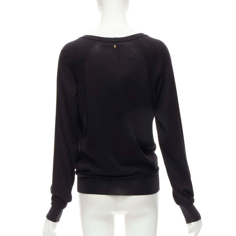 Versace Medusa Button Cardigan Black Wool Never worn, with tag - Box View