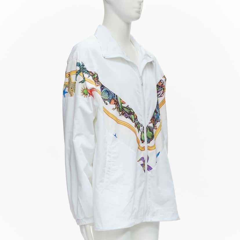 Versace Starfish White Jacket White Polyester Never worn, with tag - Back View