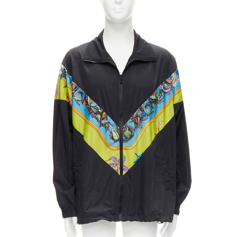 Versace Black Starfish Jacket Black Polyester Never worn, with tag - Back View