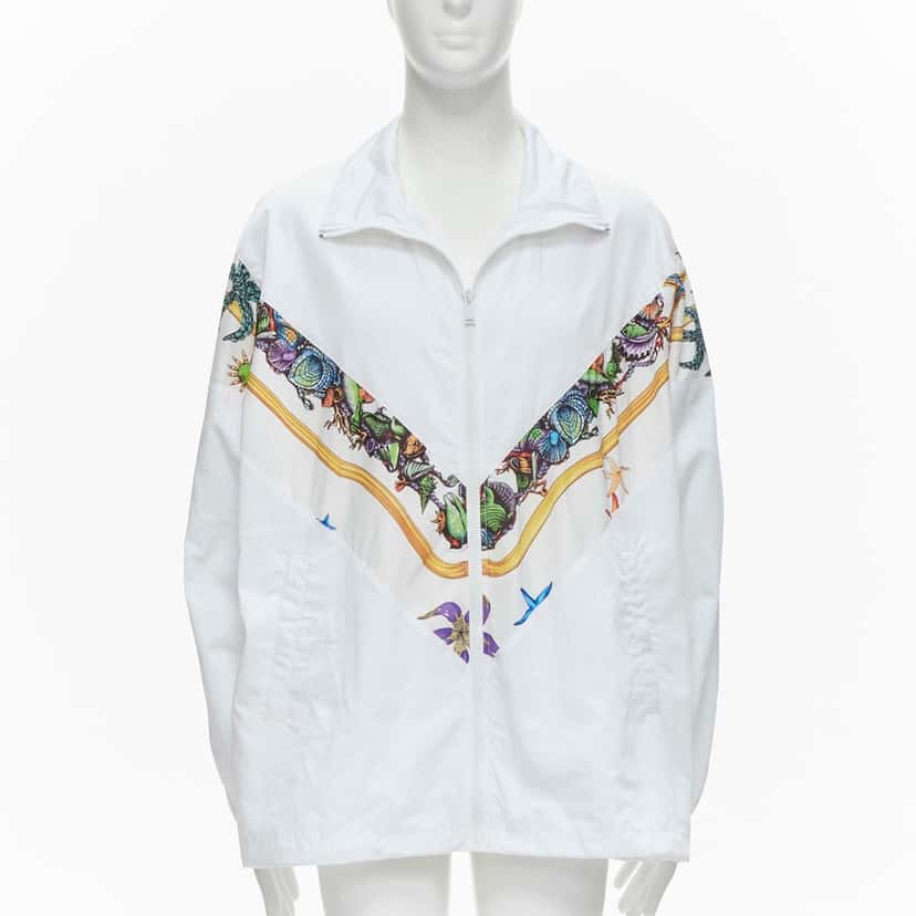 Versace White Starfish Jacket White Polyester Never worn, with tag - Inside View