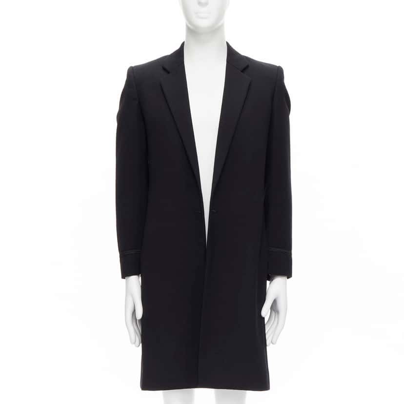 Raf Simons Black Wool Coat Black Polyester Very good condition - Front View