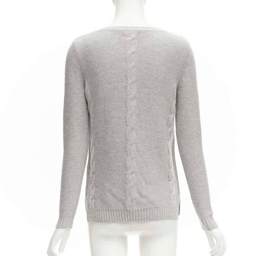 Loro Piana Braid Knit Sweater Grey Cashmere Never worn - Box View