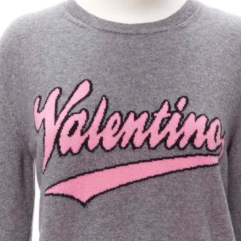 Valentino Garavani Graphic Wool Sweater Pink Wool Never worn - Back View