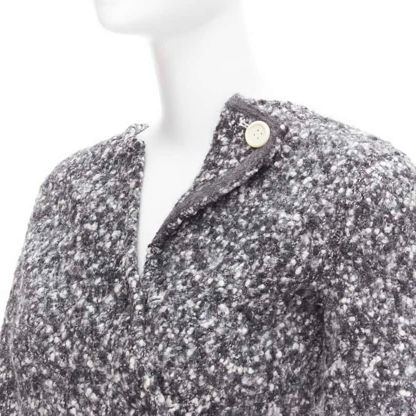 Celine Boucle Bias Sweater Grey Wool Never worn, with tag - Back View