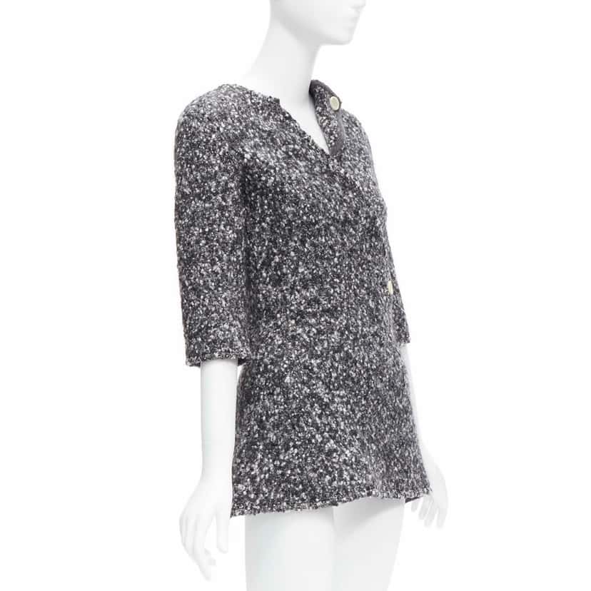 Celine Boucle Bias Sweater Grey Wool Never worn, with tag - Model View