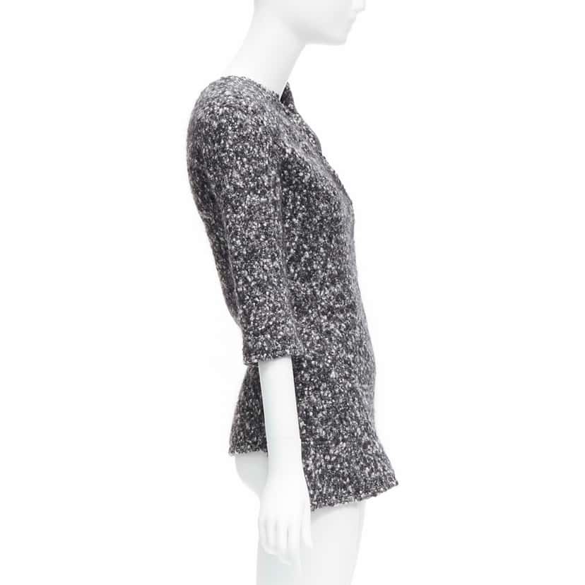 Celine Boucle Bias Sweater Grey Wool Never worn, with tag - Box View