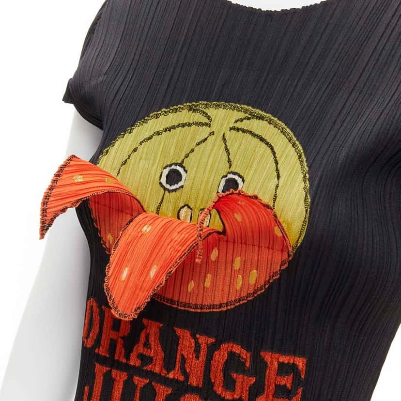 Issey Miyake Juice Peelable Top Black Polyester Very good condition - Back View