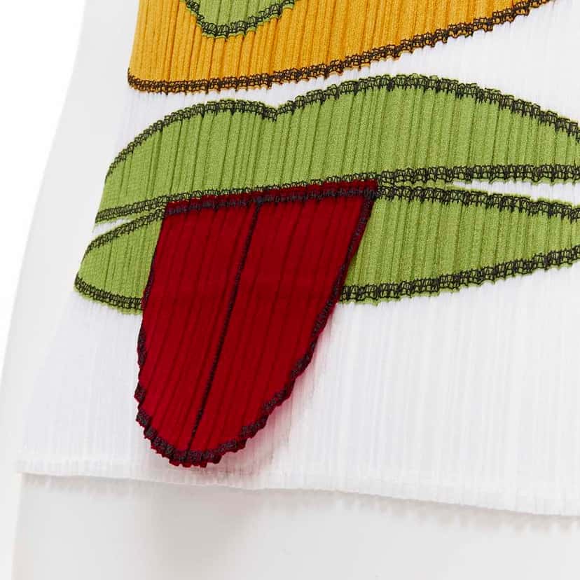 Issey Miyake Hamburger Plisse Tank White Polyester Never worn - Back View