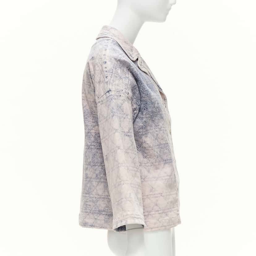 Christian Dior Blue Cannage Jacket Blue Cotton Never worn - Box View