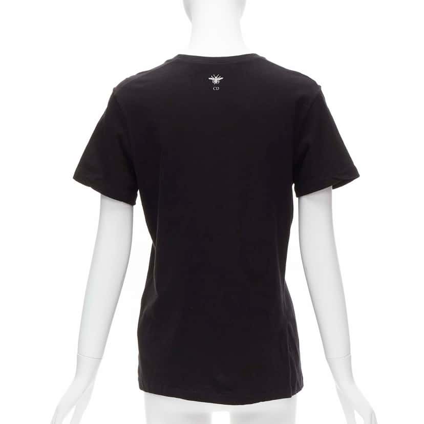 Christian Dior Logo Print Tee Black Cotton Very good condition - Box View