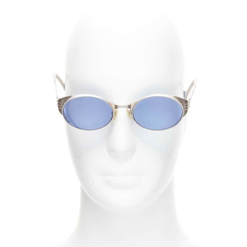 Jean Paul Gaultier Steampunk Sunglasses Blue Metal Fair condition - Back View