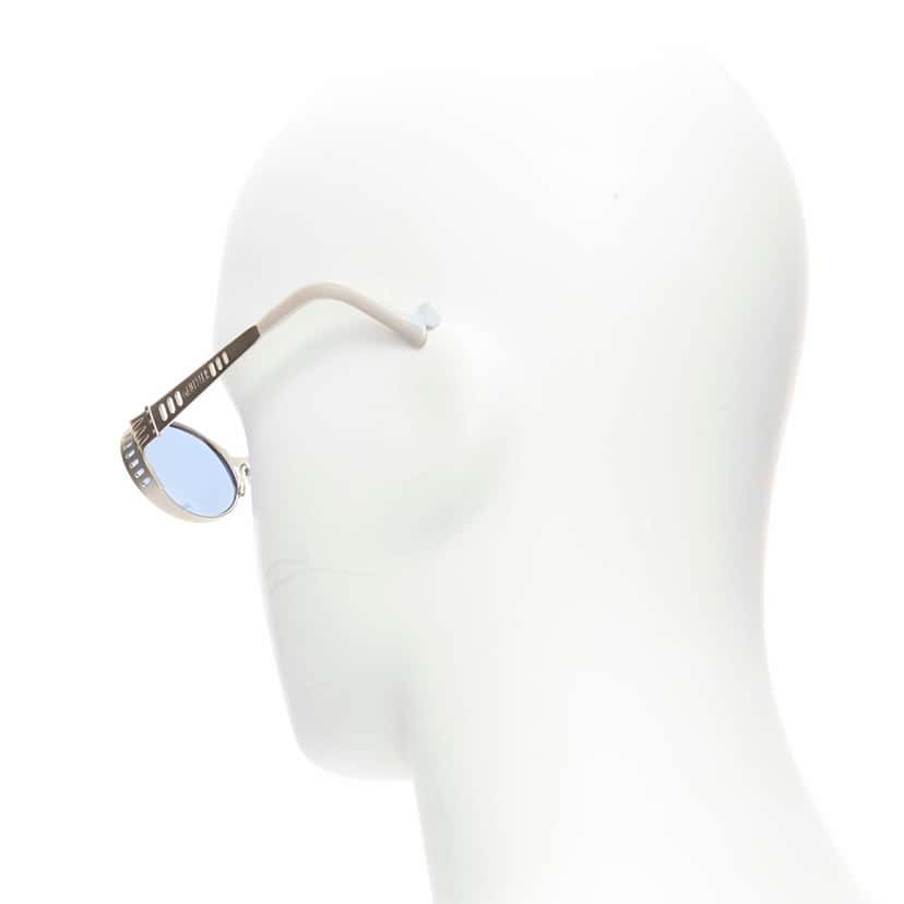 Jean Paul Gaultier Steampunk Sunglasses Blue Metal Fair condition - Model View