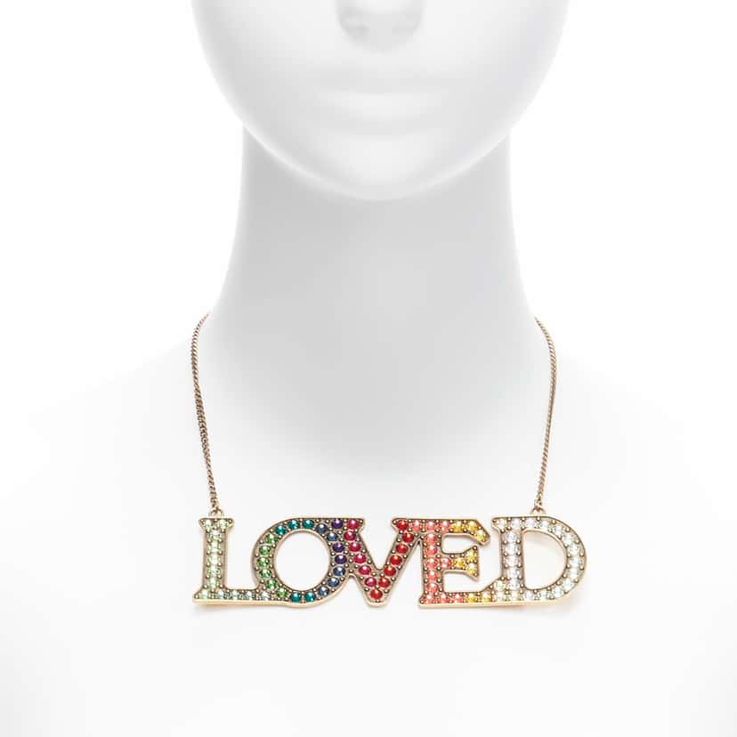 Gucci Gradient Pendant Necklace MultiColor Metal Very good condition - Back View