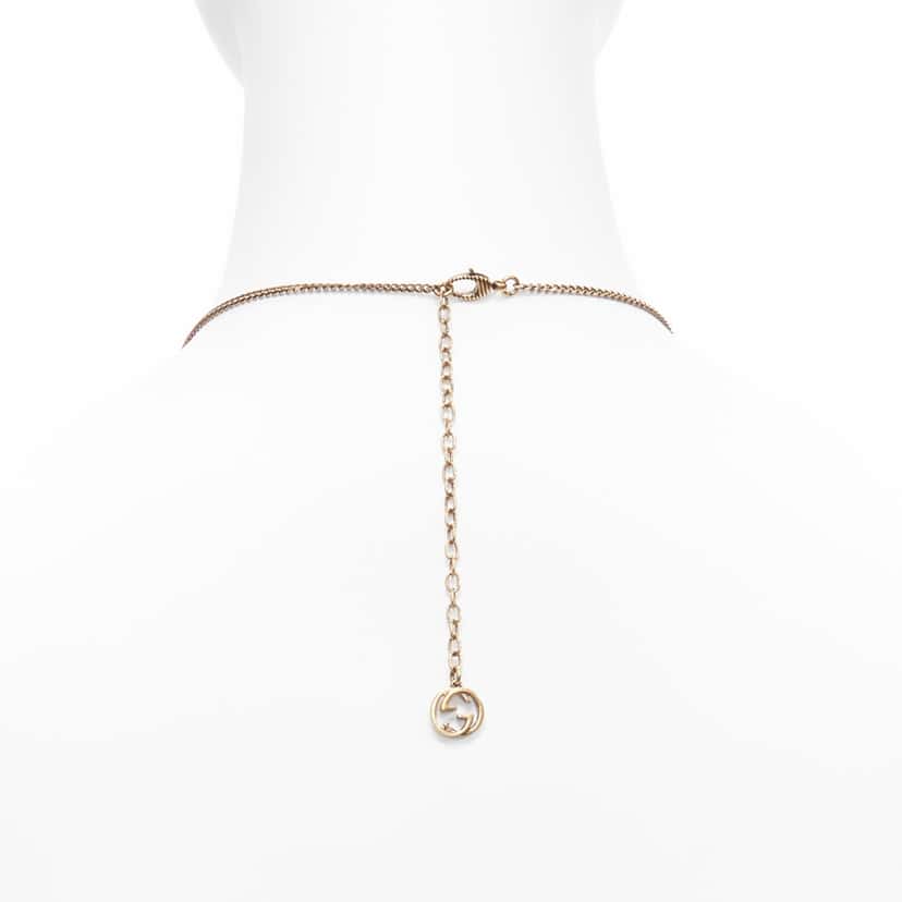 Gucci Gradient Pendant Necklace MultiColor Metal Very good condition - Box View